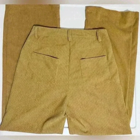 NWOT Amazon Camel corduroy hi-rise wide leg pants, Women’s Size Small - Picture 4 of 10